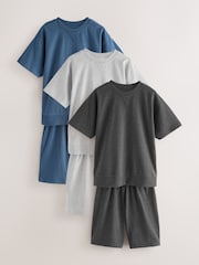 Navy/Grey Long Leg Pyjamas 3 Pack (3-16yrs) - Image 4 of 9