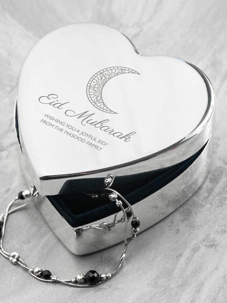 Personalised Eid Mubarak Heart Trinket Box by Treat Republic - Image 2 of 5