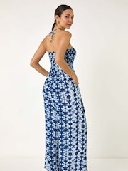 Roman Abstract Shirred Bardot Jumpsuit - Imagen 3 de 5