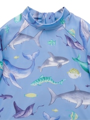 Purebaby Blue Sky Submarine Long Sleeve Rashie Shorts Set - Image 2 of 5
