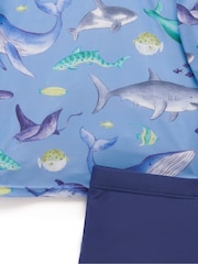 Purebaby Blue Sky Submarine Long Sleeve Rashie Shorts Set - Image 3 of 5