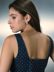 Rinse Blue Embellished Denim Mini Dress - Image 5 of 8