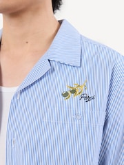 Percival Blue Capri Cuban Shirt - Image 4 of 6