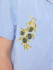 Percival Blue Capri Cuban Shirt - Image 5 of 6