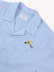 Percival Blue Capri Cuban Shirt - Image 6 of 6