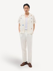 Percival Cream Olive Tapestry Shirt - Image 3 of 7