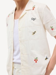 Percival Cream Olive Tapestry Shirt - Image 5 of 7