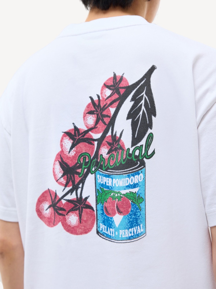 Percival White Oversized Pomidoro T-Shirt - Image 5 of 5