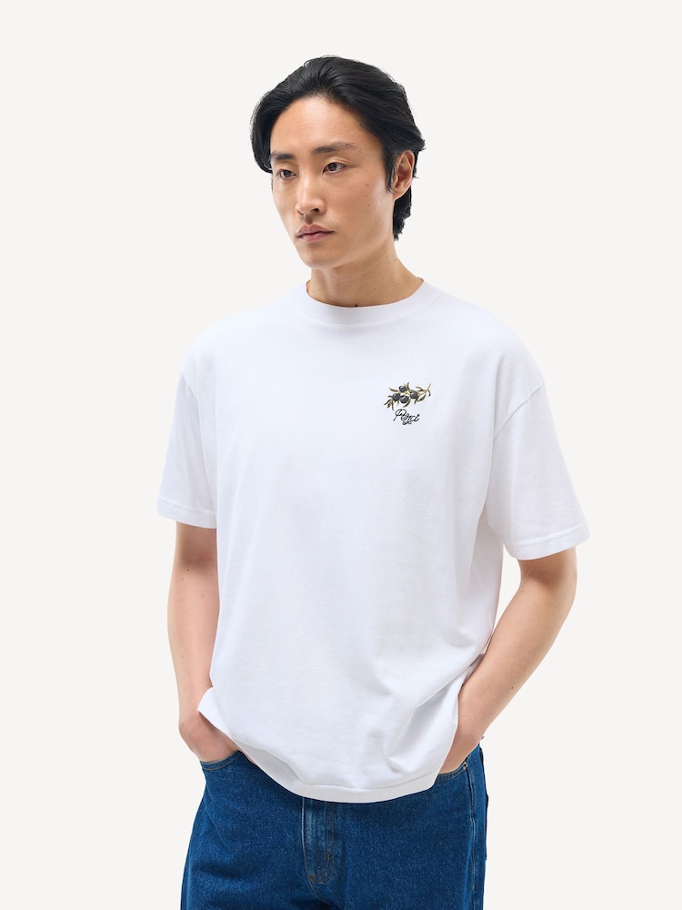 Percival White Oversized Ricette T-Shirt - Image 2 of 5