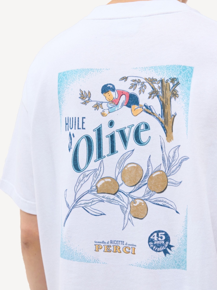 Percival White Oversized Ricette T-Shirt - Image 5 of 5