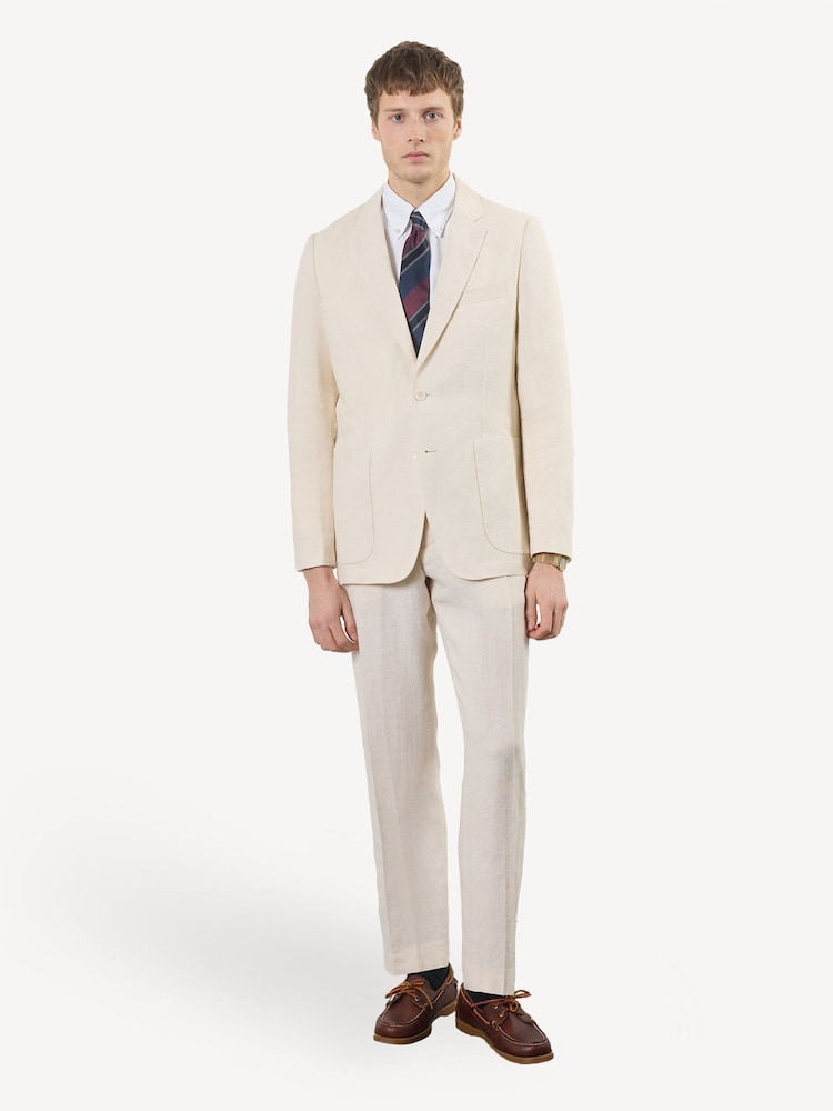 Percival Stone Tailored Linen Blazer - Image 2 of 6