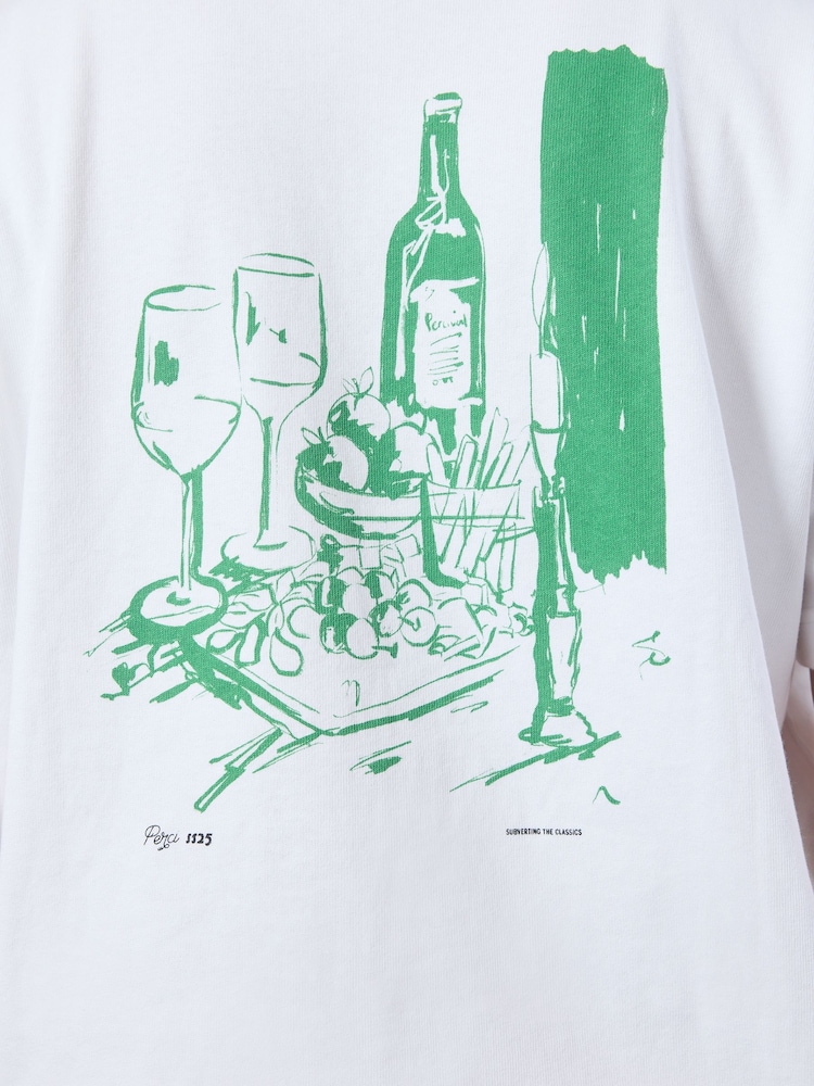 Percival Cream Oversized Cicchetti T-Shirt - Image 5 of 5