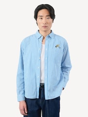 Percival Blue Olive Pinstripe Shirt - Image 1 of 5