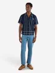 Percival Blue Sicily Cuban Shirt - Image 3 of 4