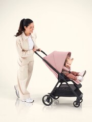 Mamas & Papas Peony Pink Libro Stroller & Reversible Graphite Liner Bundle - Image 8 of 9