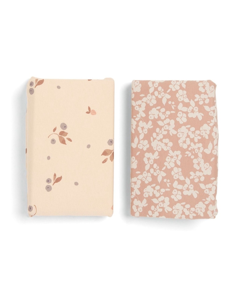 Mamas & Papas Berry Twin Pack Cotbed Fitted Sheets - Image 3 of 3
