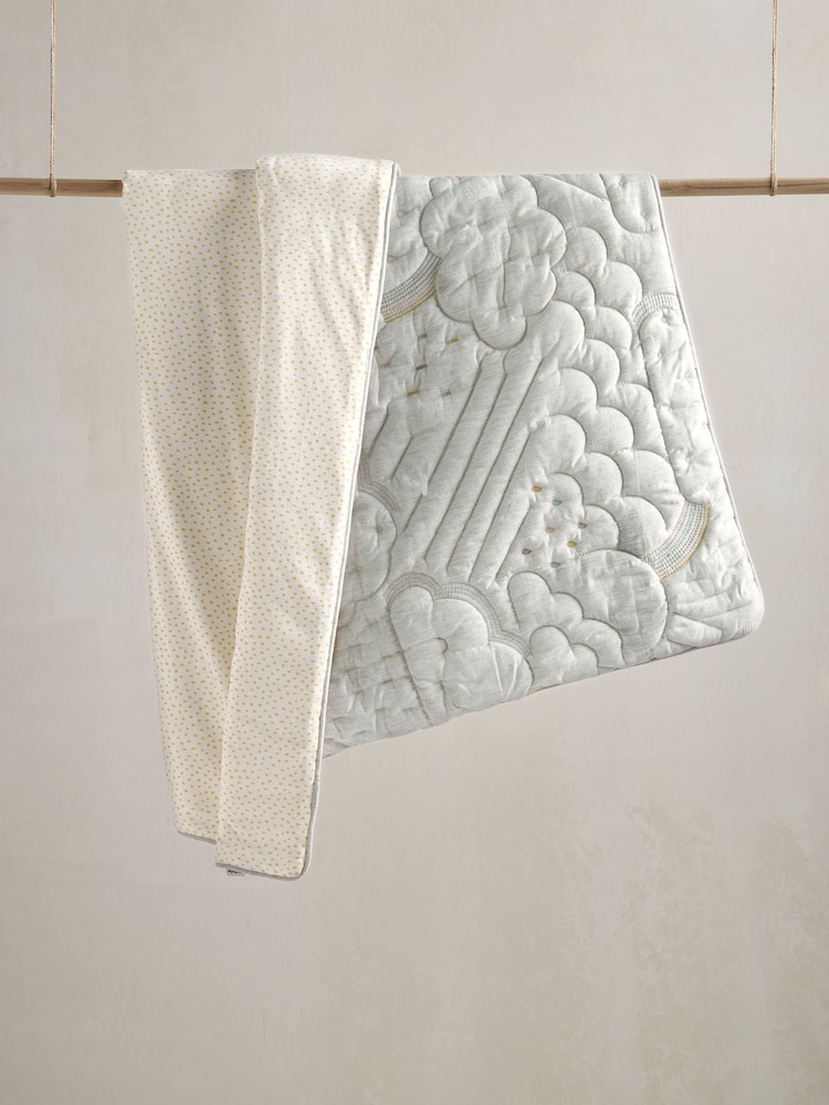 Mamas & Papas 5 Piece Cloud Grey Dream Upon A Cloud Nursery Bundle - Image 2 of 12