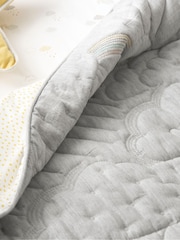 Mamas & Papas 5 Piece Cloud Grey Dream Upon A Cloud Nursery Bundle - Image 3 of 12