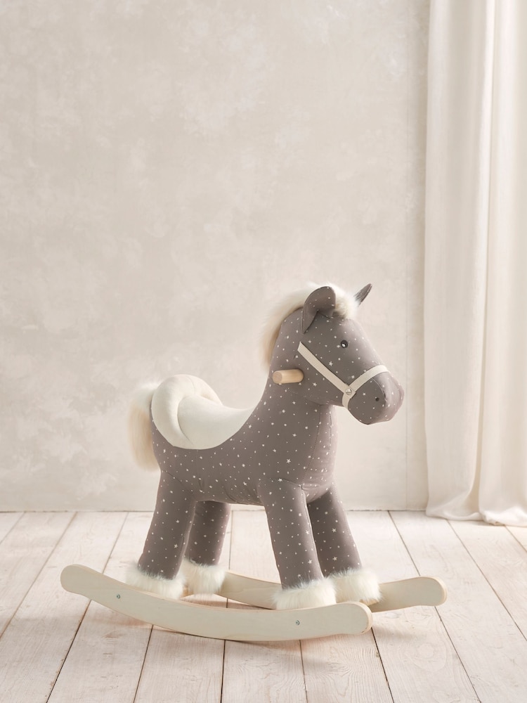 Mamas & Papas Mocha Print Rocking Animal - Image 1 of 4