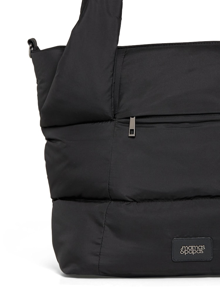 Mamas & Papas Black Quilted Tote Bag - Image 5 of 5