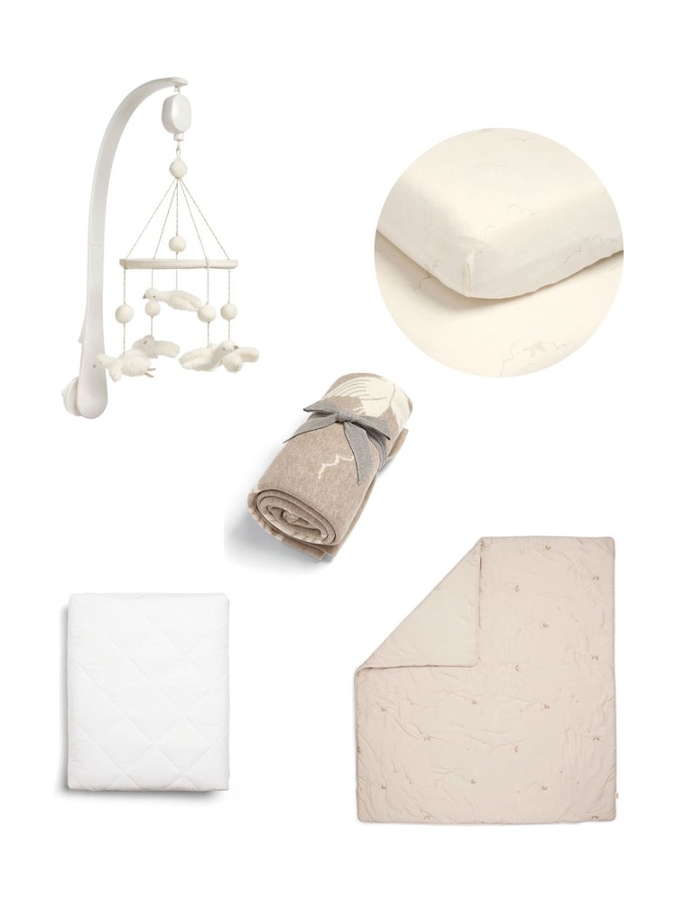 Mamas & Papas Cream Welcome To The World 5 Piece Nursery Bundle Duckling - Image 1 of 12