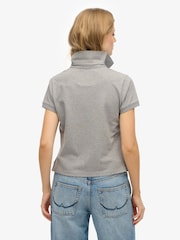 Superdry Grey Ath Essential Graphic Print Polo Shirt - Image 2 of 4