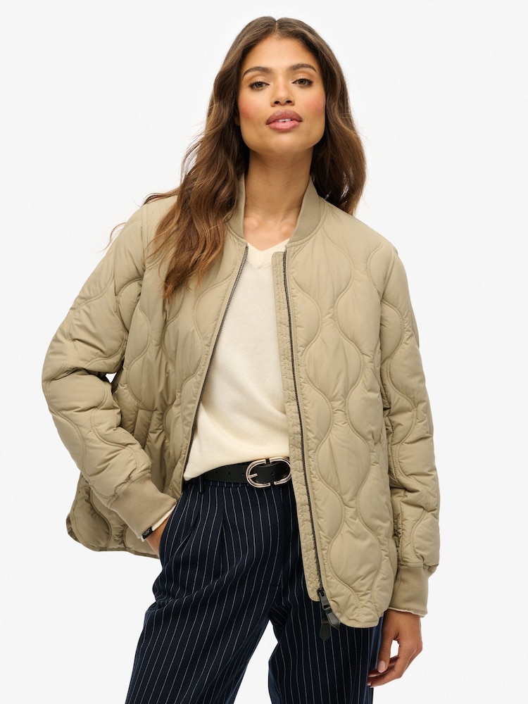 Buy Superdry Natural Short Quilted Liner Jacket from the Next UK