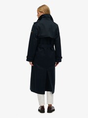 Blau - Superdry Classic Trench Cotton Jacket - Bild 2 von 5