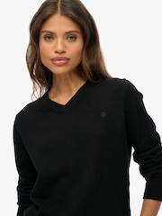 Superdry Black Classic V-Neck Jumper - Image 3 of 5