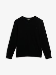 Superdry Black Classic V-Neck Jumper - Image 5 of 5