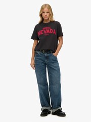 Superdry Black Outdoor Location Box Loose T-Shirt - Image 1 of 4