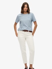 Azul - Camiseta Superdry Essential Logo Bordada - Imagem 3 de 7