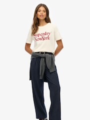 Superdry White Relaxed Brand Mark T-Shirt - Image 2 of 6