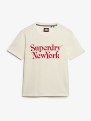 Superdry White Relaxed Brand Mark T-Shirt - Image 5 of 6