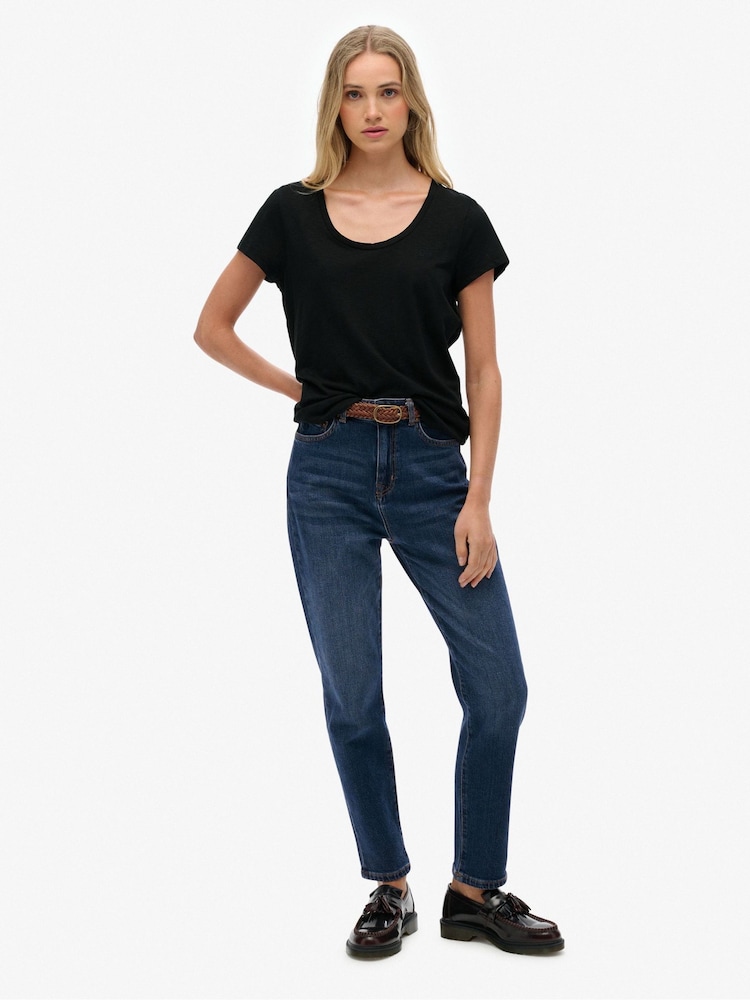 črna - Majica s kratkimi rokavi in širokim ovratnikom Superdry Studios - Slika 2 iz 7