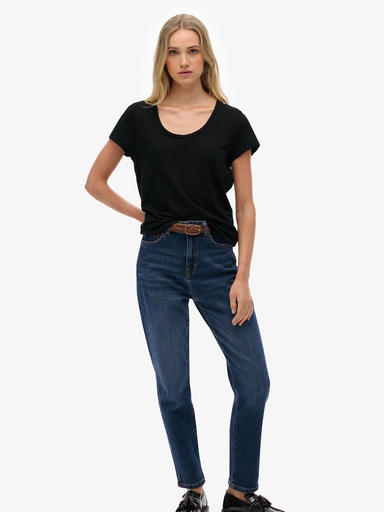 Superdry Black Studios Scoop Neck T-Shirt - Image 2 of 7 Superdry Black Studios Scoop Neck T-Shirt - Image 2 of 7