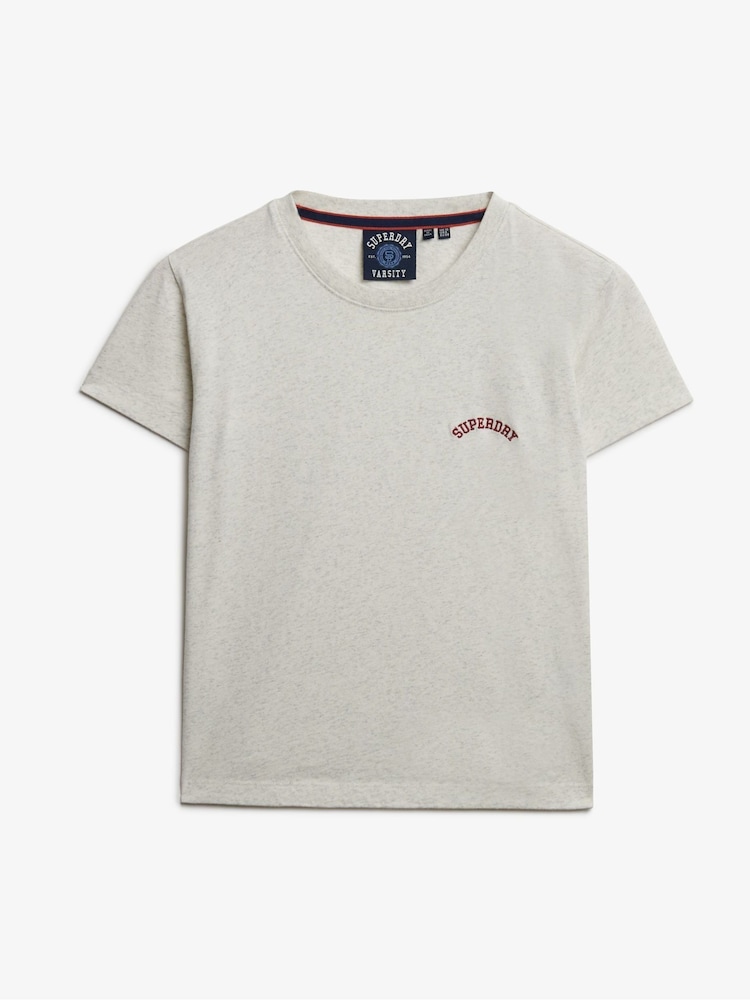 Superdry Cream Essential Logo 90s T-Shirt - Image 1 of 2