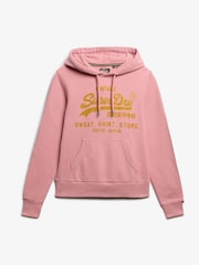 Superdry Pink Relaxed Embellished Vl Hoodie - Image 1 of 1