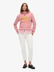 Superdry Pink Relaxed Embellished Vl Hoodie - Image 3 of 6