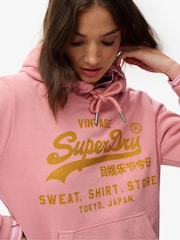 Superdry Pink Relaxed Embellished Vl Hoodie - Image 5 of 6