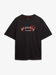 Superdry Black Oversized Night Garden T-Shirt - Image 5 of 5
