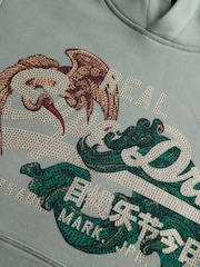 Superdry Green Vl Tokyo Relaxed Hoodie - Image 6 of 6