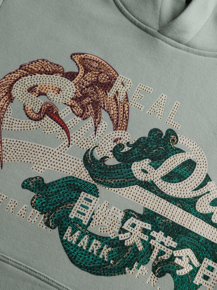 Superdry Green Vl Tokyo Relaxed Hoodie - Image 6 of 6