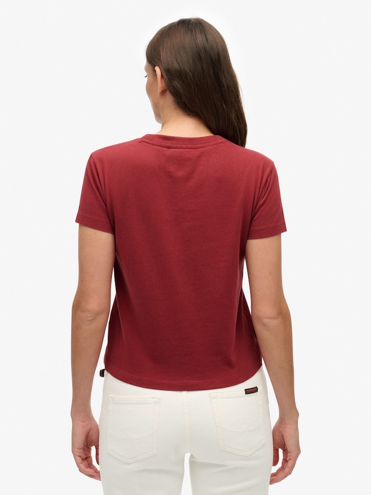 Superdry Red Essential Logo 90s T-Shirt - Image 2 of 5