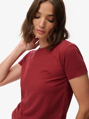 Superdry Red Essential Logo 90s T-Shirt - Image 4 of 5