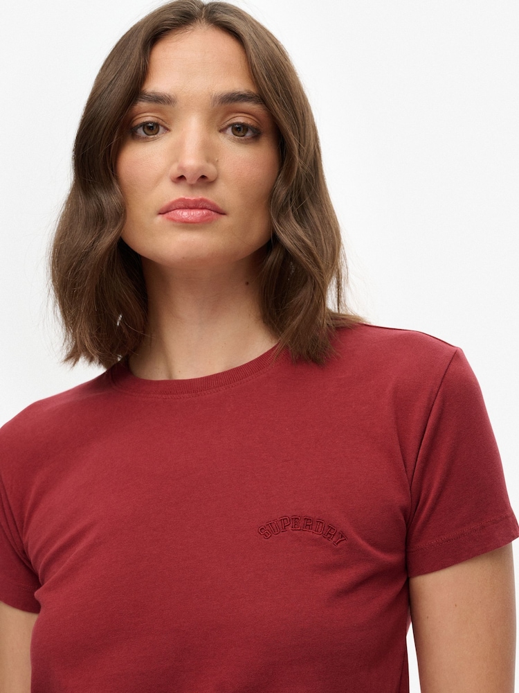 Superdry Red Essential Logo 90s T-Shirt - Image 5 of 5