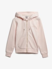 Superdry Pink Essential Logo Zip Hoodie - Image 1 of 2
