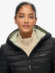 Superdry Black Hooded Fuji Lite Padded Jacket - Image 5 of 7