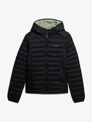 Superdry Black Hooded Fuji Lite Padded Jacket - Image 6 of 7