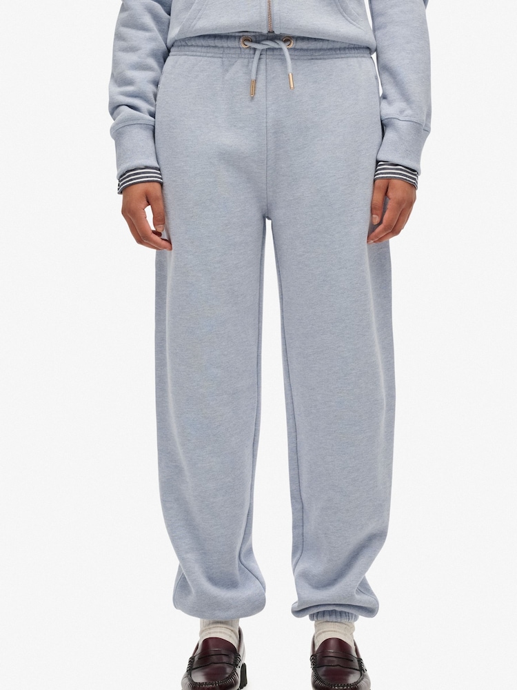 Superdry Blue Essential Logo HB Joggers - Image 1 of 6 Superdry Blue Essential Logo HB Joggers - Image 1 of 6